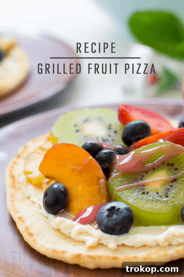 A Summer Grilled Fruit Pizza Recipe by top Houston lifestyle blogger Ashley Rose of Sugar & Cloth