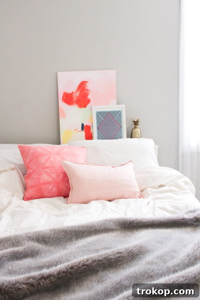 Craft Your Own Shibori Tie Dye Pillow 2 DIY Pink Shibori Throw Pillow featuring a beautiful, soft pink pattern created with natural dyes, by Sugar & Cloth