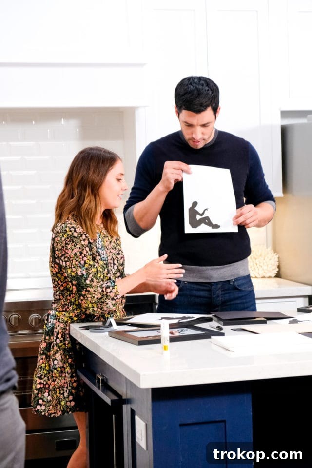 Drew Scott's Guide to DIY Shadow Art Magic 2 Drew Scott and Ashley Rose creating DIY Shadow Art