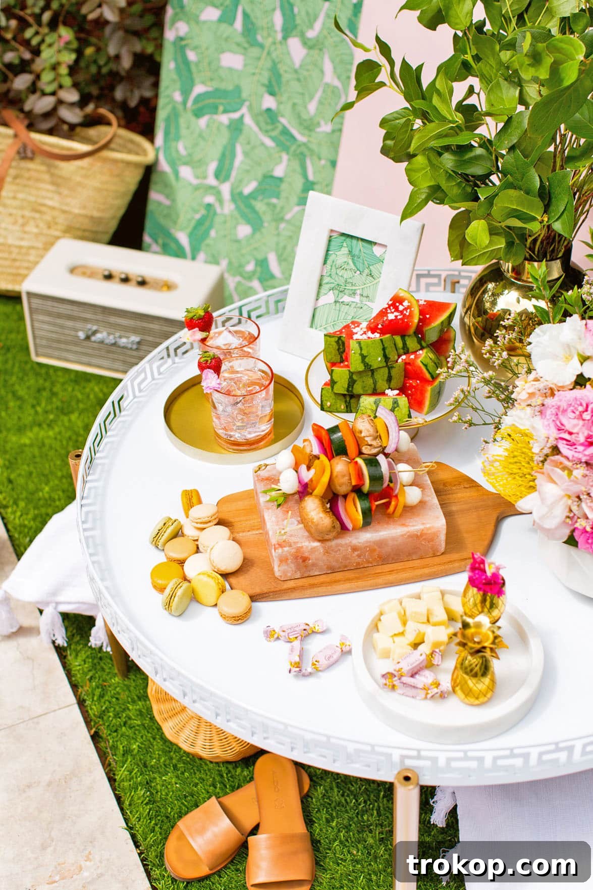 Opulent Poolside Soirees 2 Luxe Poolside Entertaining by Sugar & Cloth, featuring stylish decor and pool accessories.
