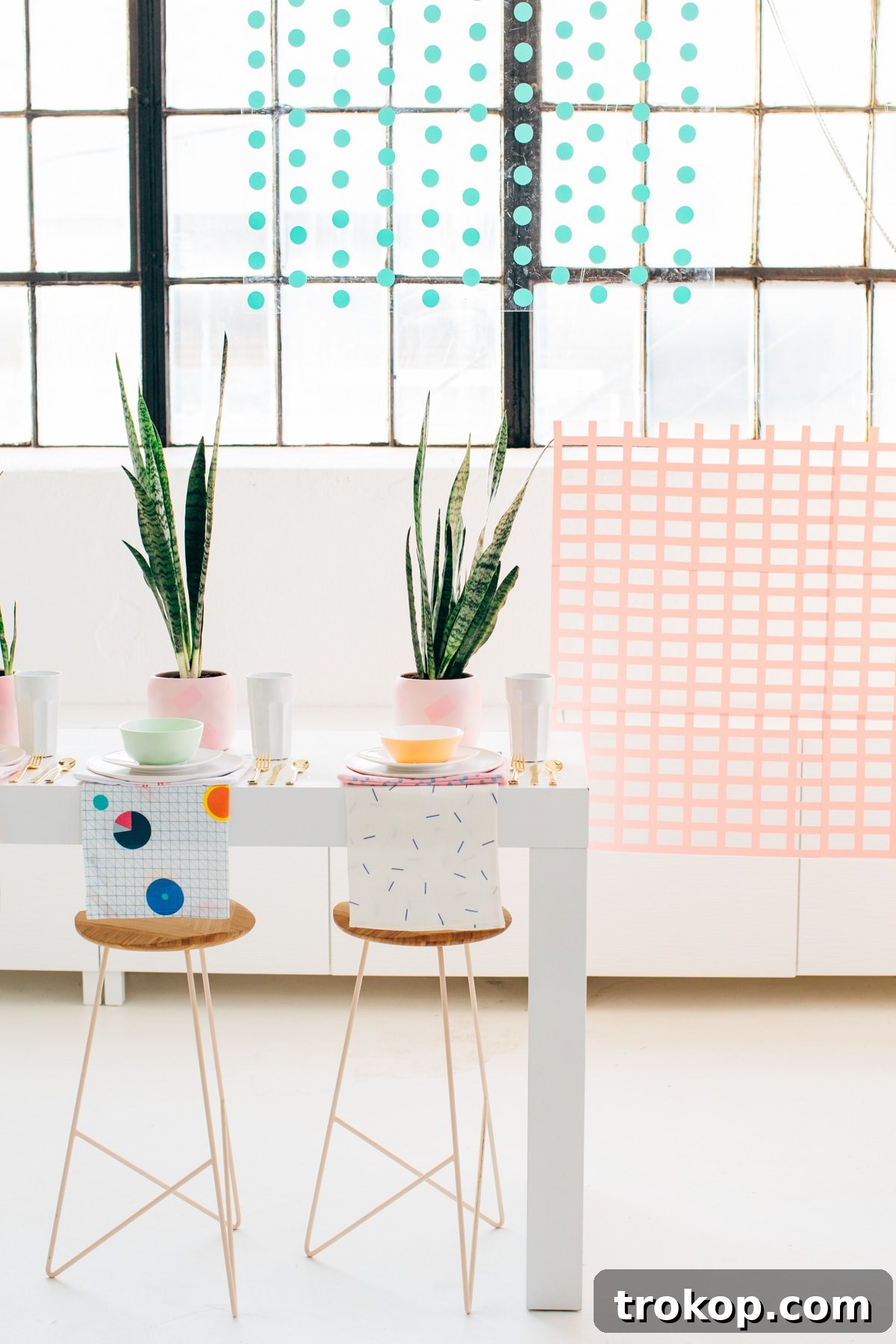 Creative party decoration with adhesive vinyl