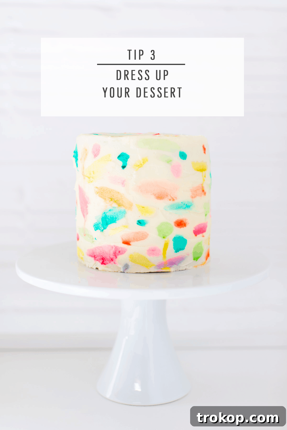 Decorating desserts with temporary patterns