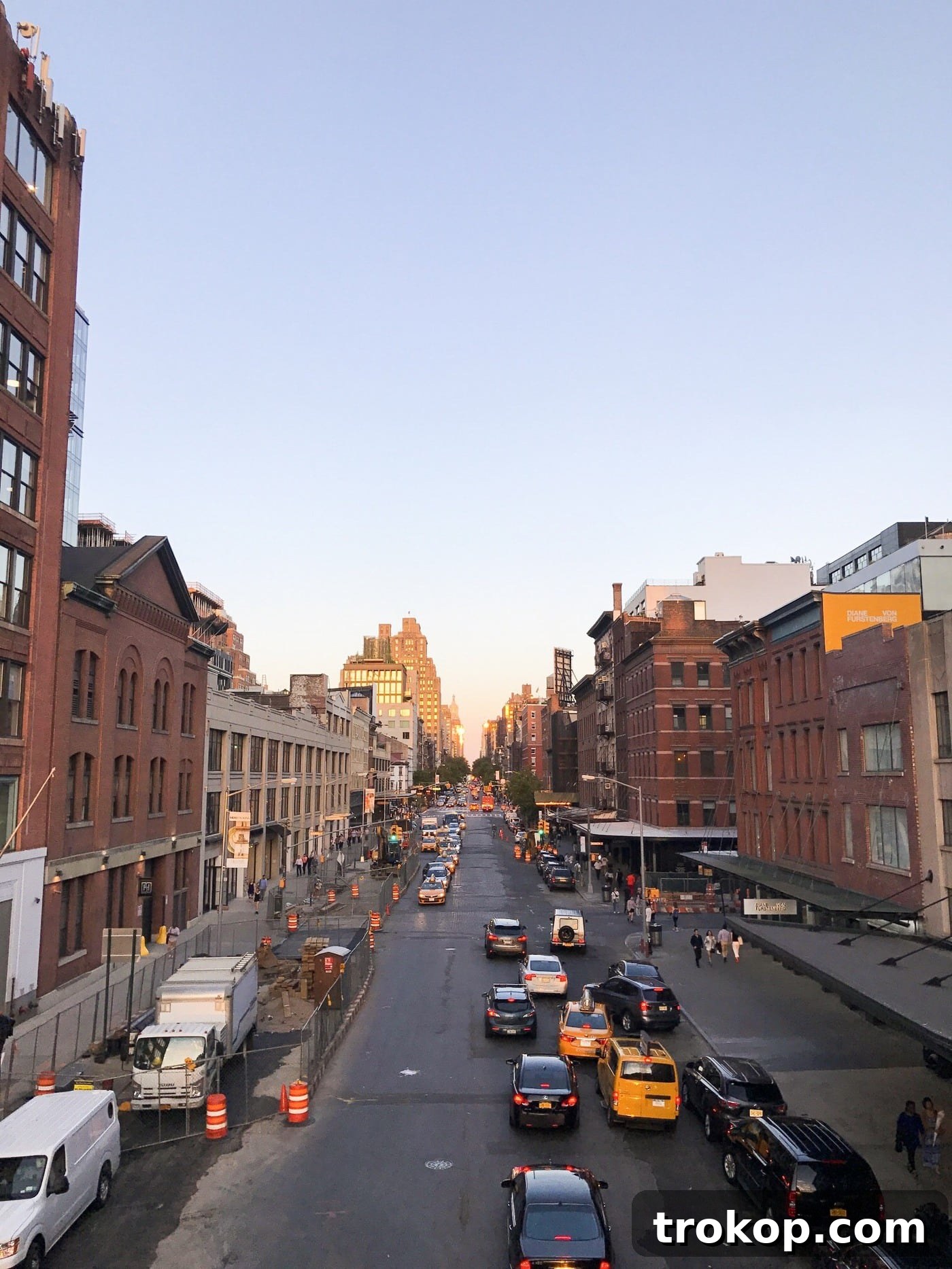 Sunset views from The Highline in NYC
