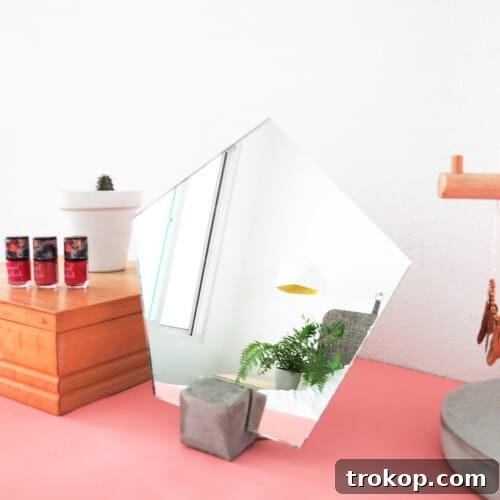 Concrete DIY Vanity Mirror