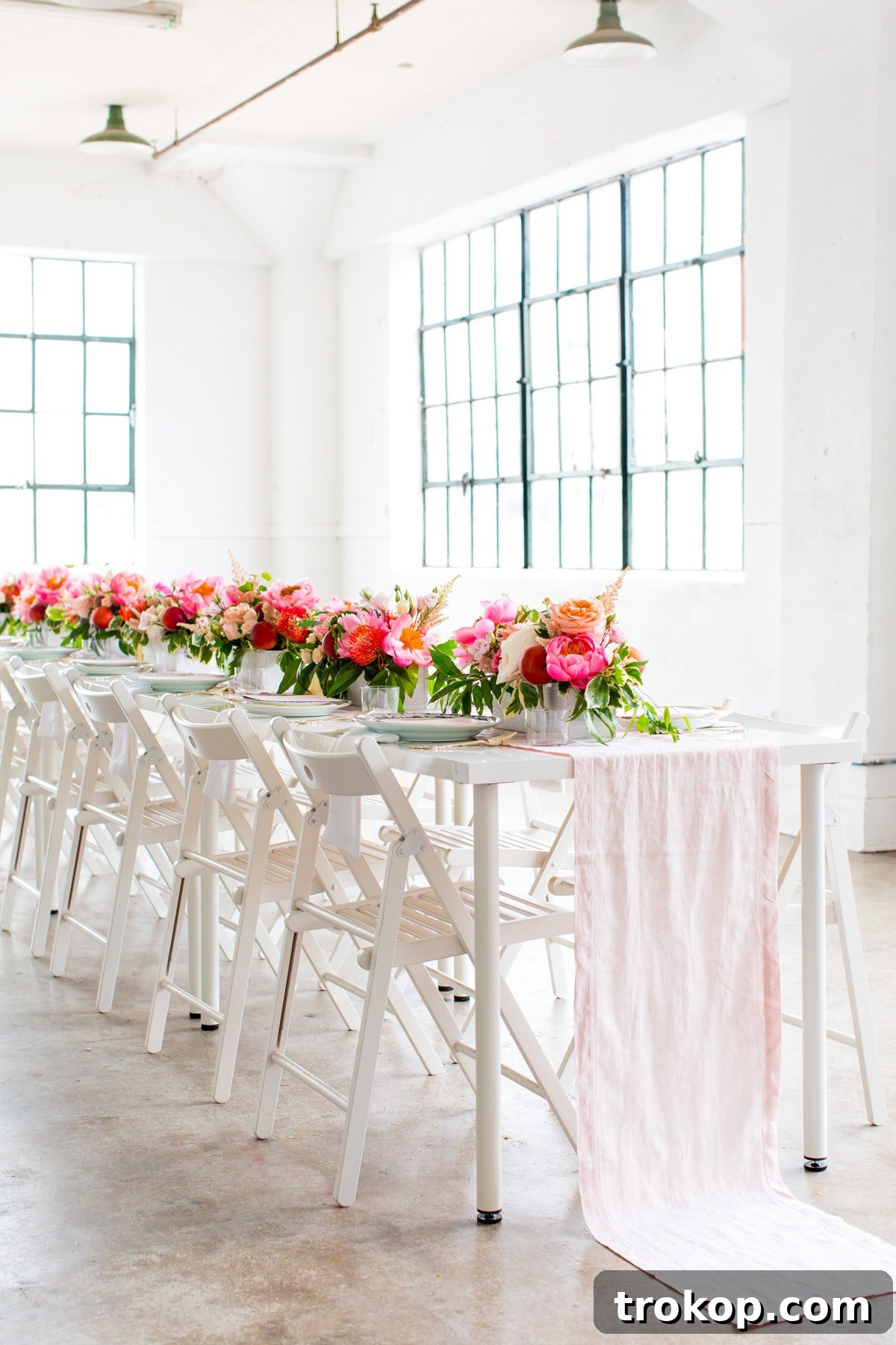 Elegant Southern Bridal Shower decor with a stunning floral centerpiece