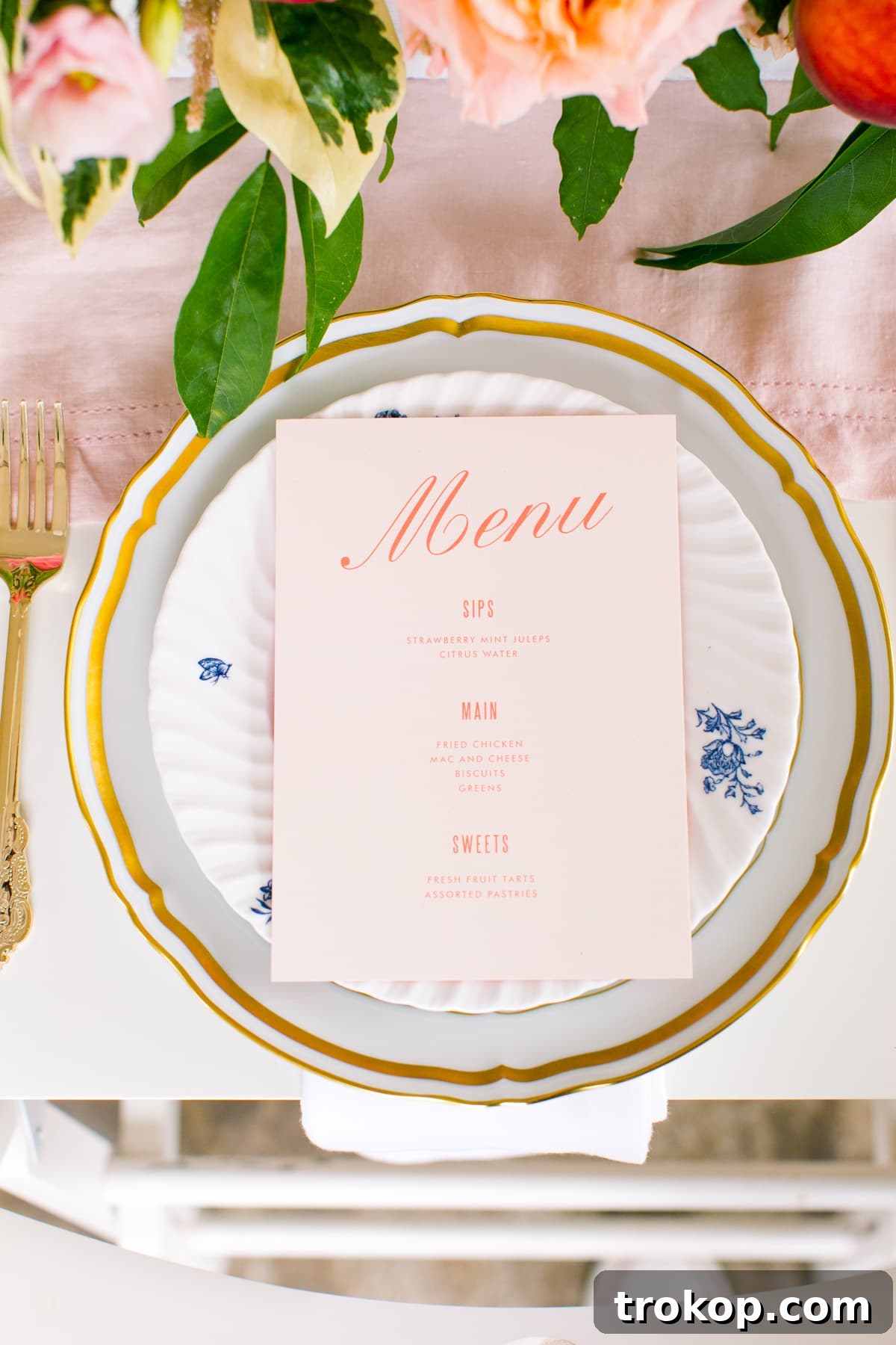 Southern bridal shower dessert table with pink donut favors