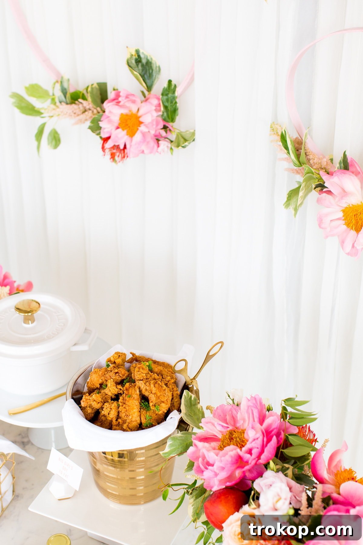 DIY Floral Embroidery Ring Backdrop by Ashley Rose of Sugar & Cloth, a lifestyle blog in Houston, TX