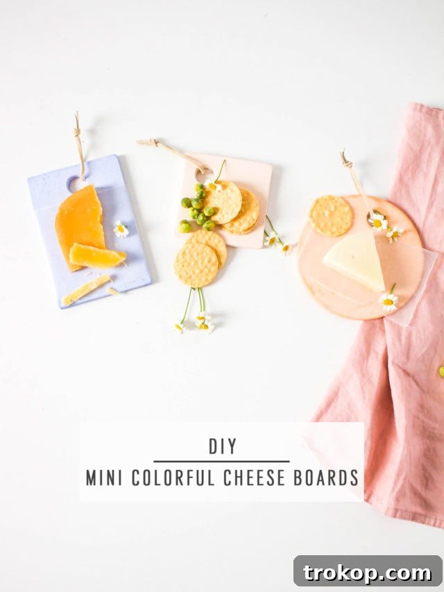 DIY Mini Colorful Cheese Boards by Ashley Rose of Sugar & Cloth, a top lifestyle blog in Houston, Texas