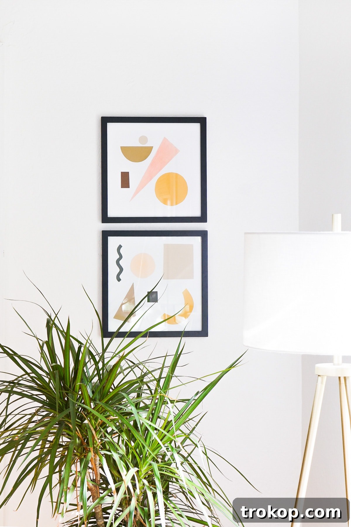 Handmade Paper Wall Decor 2 DIY Paper Shapes Wall Art by Ashley Rose of Sugar & Cloth, a top lifestyle blog in Houston, Texas
