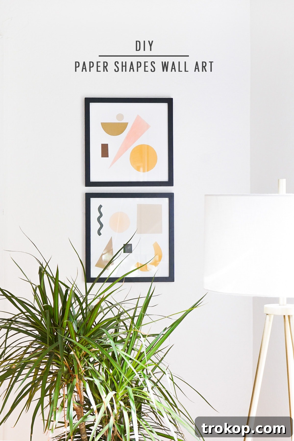 Handmade Paper Wall Decor 10 DIY Paper Shapes Wall Art by Ashley Rose of Sugar & Cloth, a top lifestyle blog in Houston, Texas