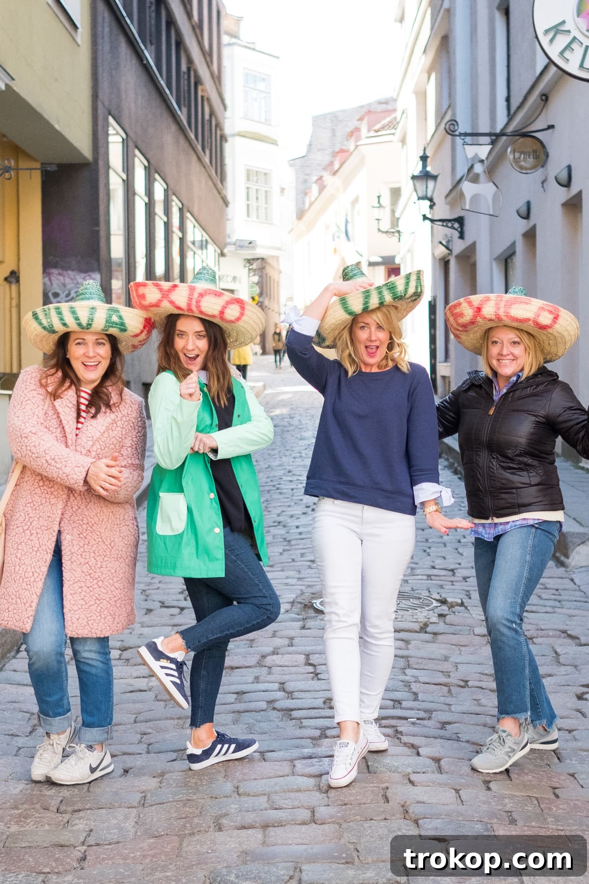 Travelers enjoying the scenic views of Tallinn, Estonia