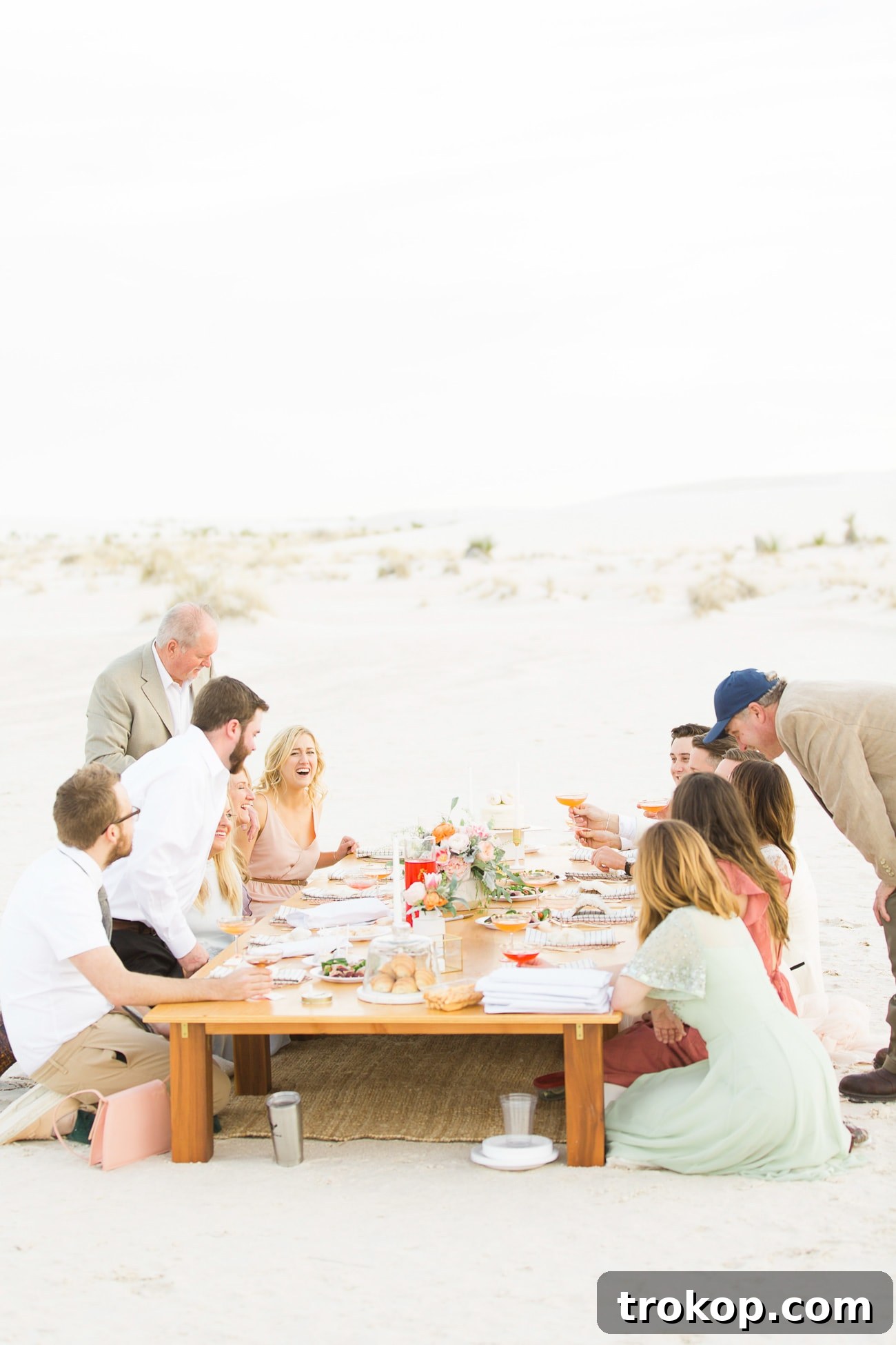 Joyful moments captured during a White Sands National Park wedding