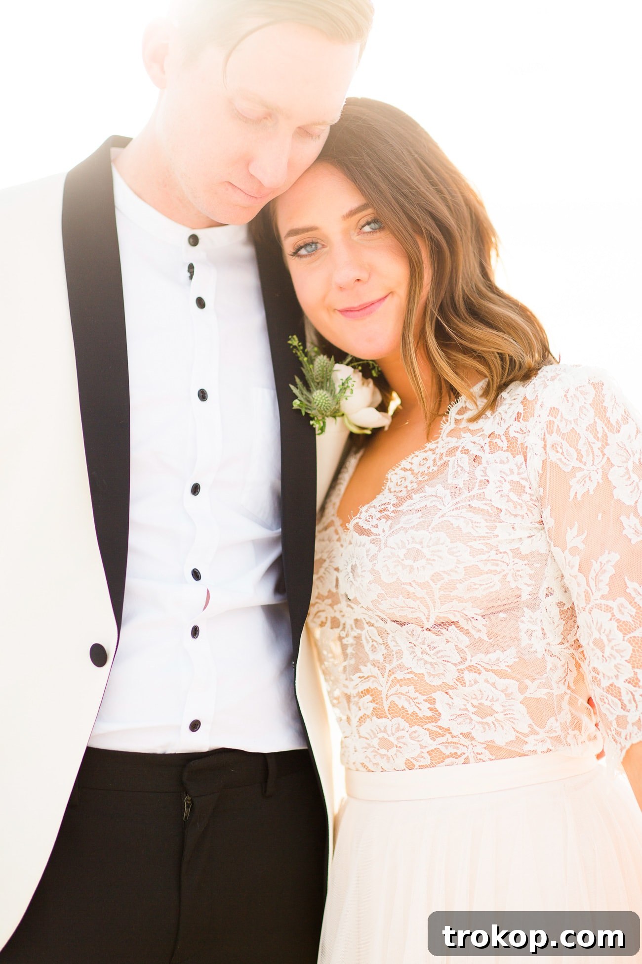 Emotional vows shared by the bride and groom in the New Mexico desert