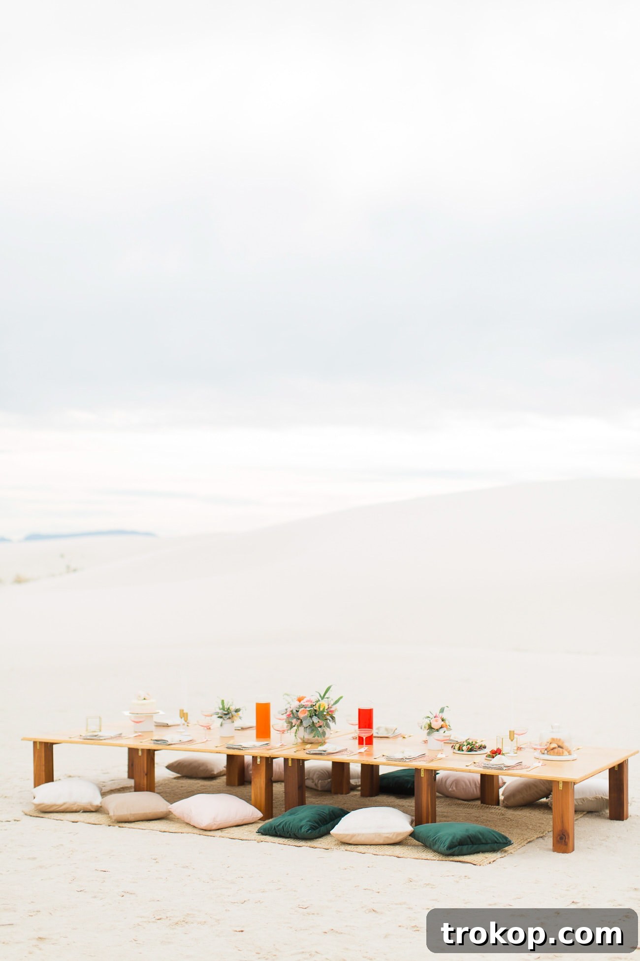 Groom waiting for his bride during the first look at their White Sands elopement