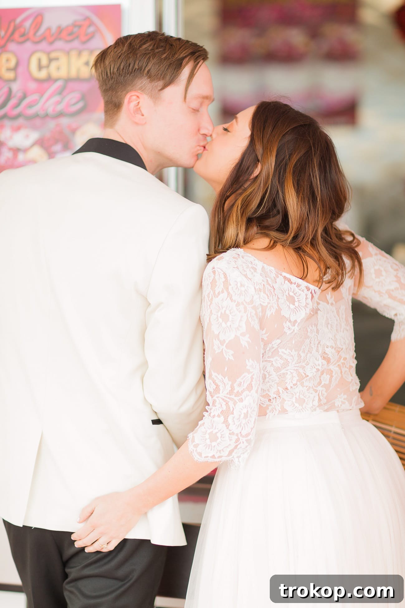 The bride preparing for her intimate White Sands wedding