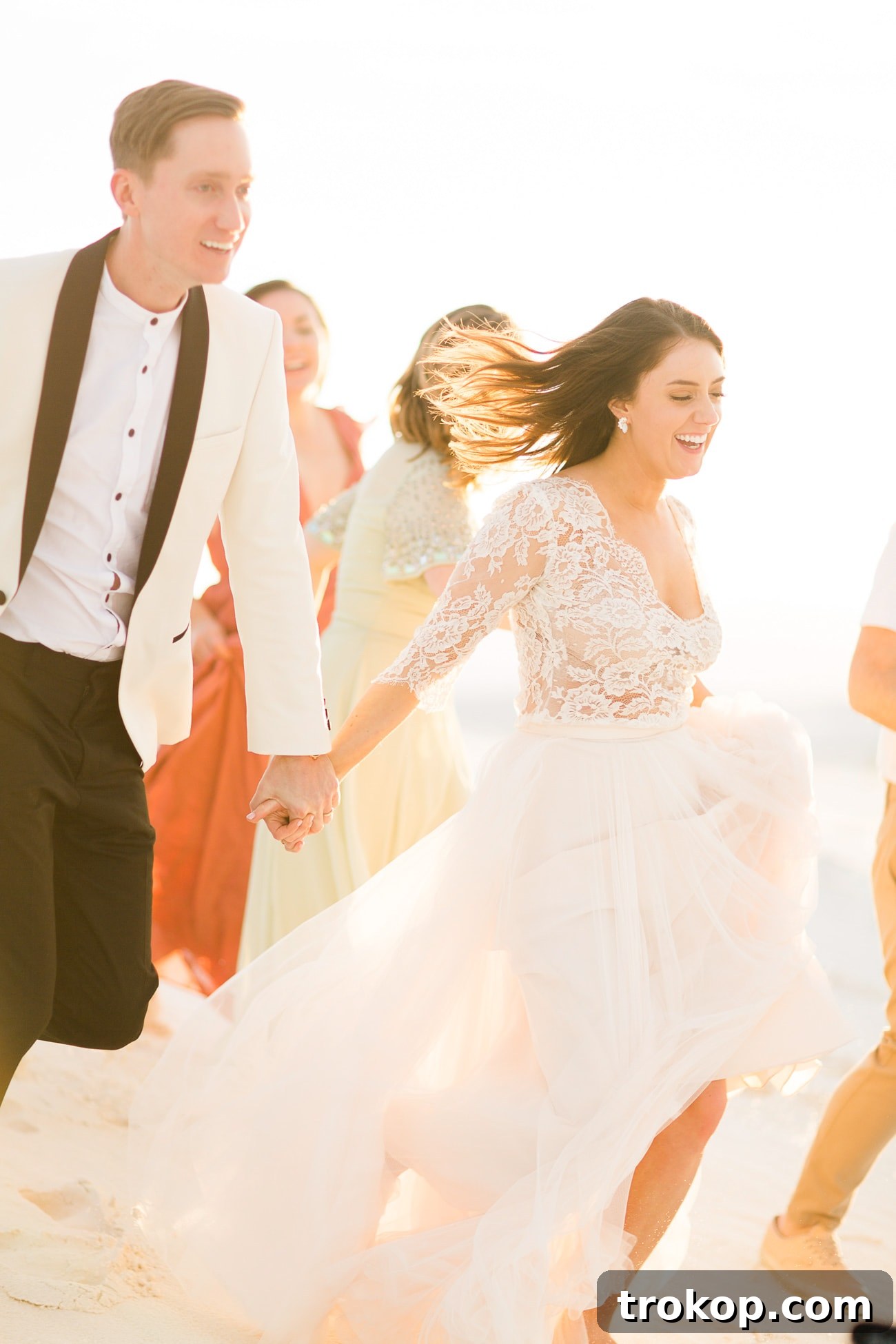Romantic desert wedding photos at White Sands National Park