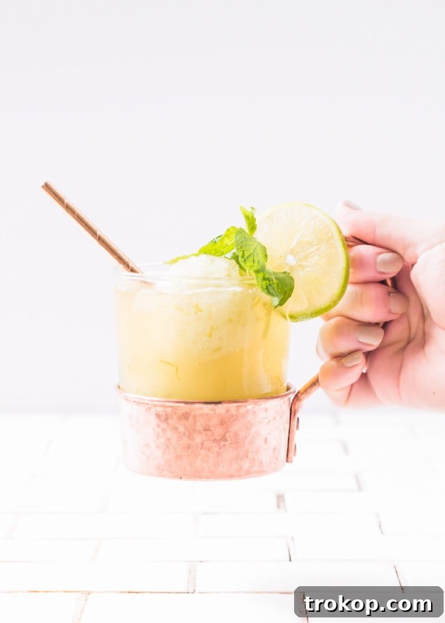 Overview of various frozen drinks and cocktails