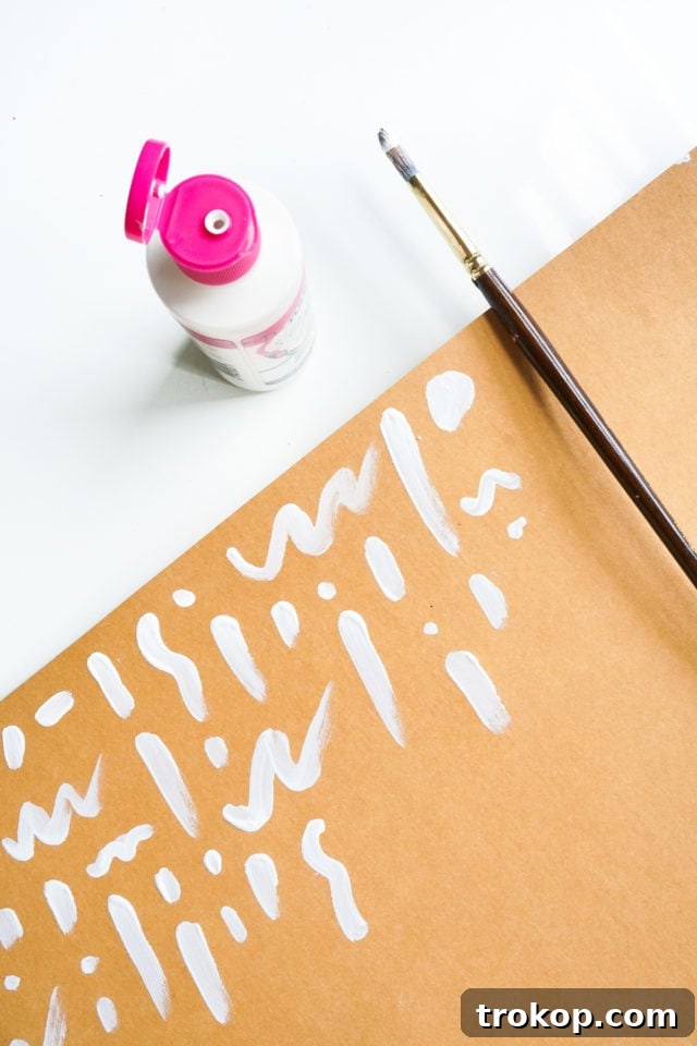 DIY Pattern Paper Leather Tote by Ashley Rose of Sugar & Cloth, a top lifestyle blog in Houston, Texas