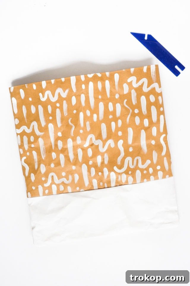 DIY Pattern Paper Leather Tote by Ashley Rose of Sugar & Cloth, a top lifestyle blog in Houston, Texas