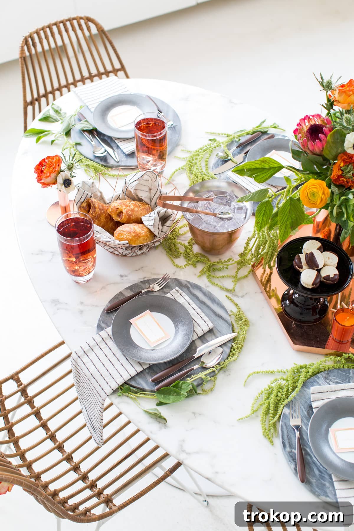 A Sophisticated Halloween Dinner Table Setting