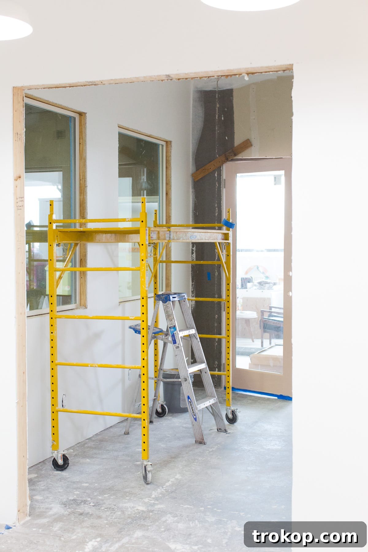Crafting Our Studio: A Weekly Dose of Progress & Inspiration 3 Studio Reno Trace.png - Progress photo showing the initial stages of the studio renovation with structural changes visible.