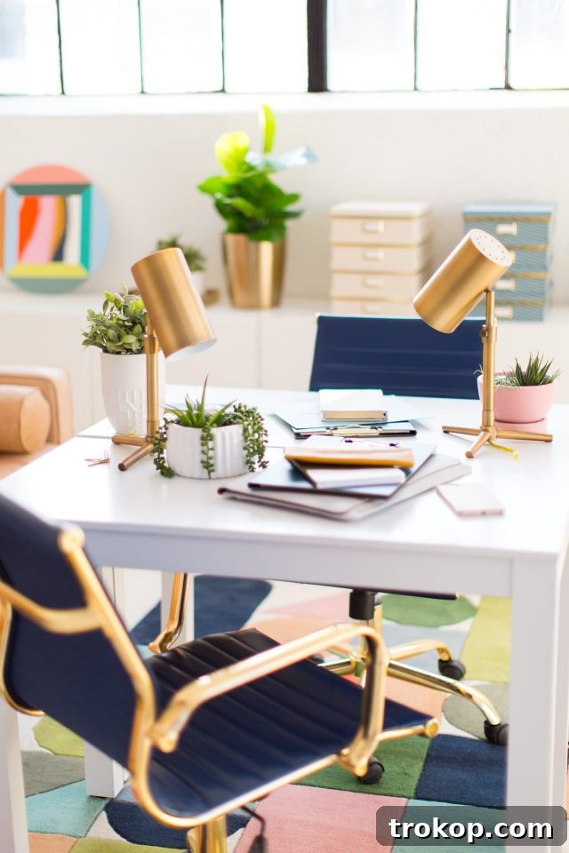 Our Studio's Creative Sanctuary 3 Modern Interiors: Bright Office Space Inspiration by top Houston lifestyle blogger Ashley Rose of Sugar & Cloth for DwellStudio