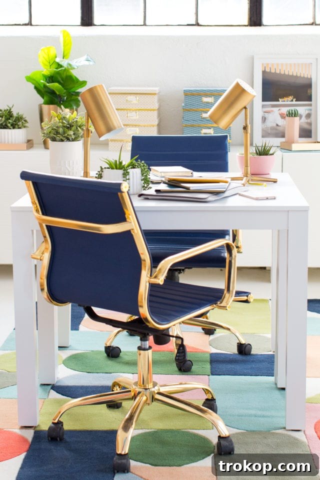 Our Studio's Creative Sanctuary 5 Modern Interiors: Bright Office Space Inspiration by top Houston lifestyle blogger Ashley Rose of Sugar & Cloth for DwellStudio