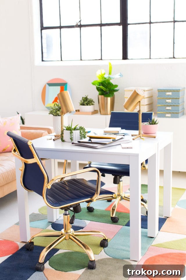 Our Studio's Creative Sanctuary 9 Modern Interiors: Bright Office Space Inspiration by top Houston lifestyle blogger Ashley Rose of Sugar & Cloth for DwellStudio