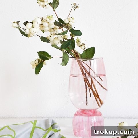 DIY Color-Glazed Stacked Vases by top Houston lifestyle blogger Ashley Rose of Sugar and Cloth