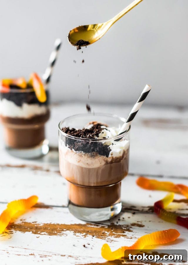 Ingredients for Boozy Dirt Cups laid out on a table