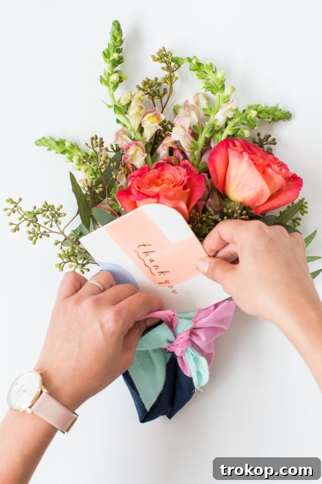 Handcrafted Fabric Bouquets for Special Gifts 2 Beautifully arranged DIY fabric-wrapped bouquet with a personalized pin, perfect for gifting