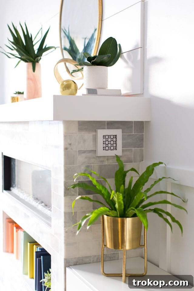 Our Townhouse Living Room Reimagined 12 DIY Fireplace Vents with Electric Fireplace in Renovated Living Room