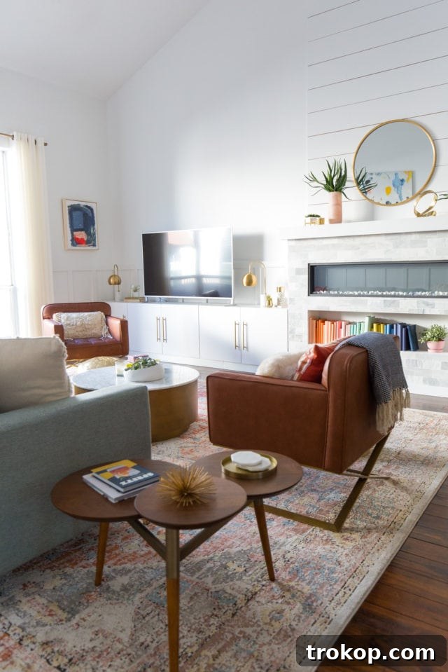 Our Townhouse Living Room Reimagined 9 Abstract Art Prints from Kate Spade in Elegant Living Room