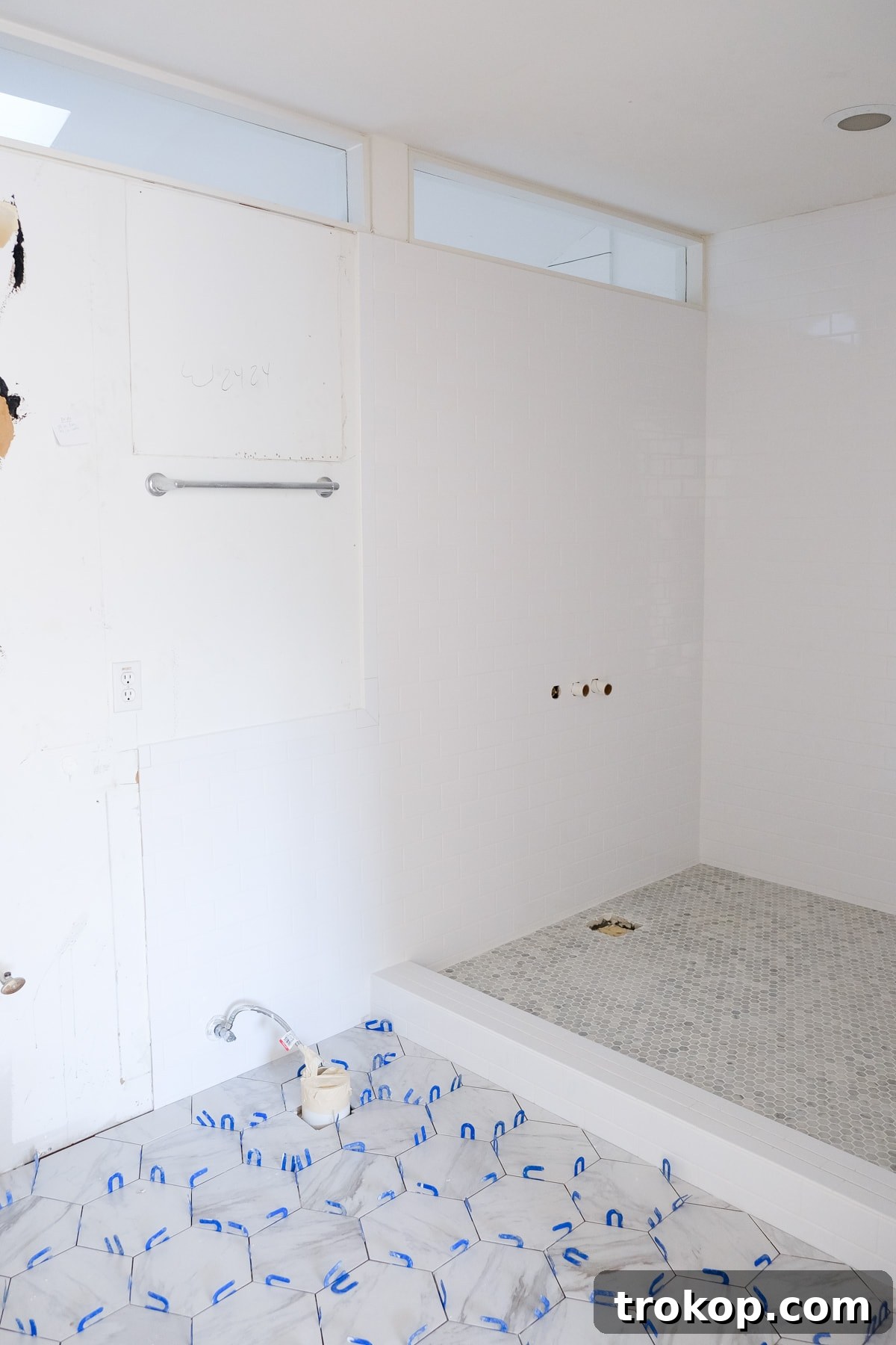 One Room Challenge Week 5 Update: The Master Bathroom is Coming Together by Top Houston lifestyle blogger Ashley Rose of Sugar and Cloth