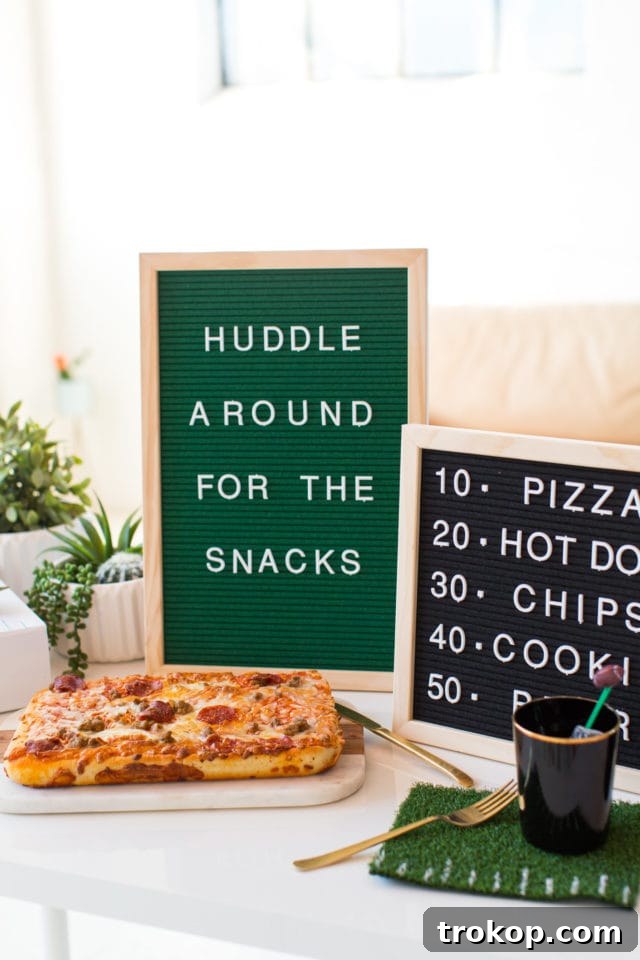 3 Game-Changing Ideas for Your Football Watch Party 2 Three simple DIY ideas for a memorable football watch party, featuring festive decorations and themed snacks by Houston lifestyle blogger Ashley Rose of Sugar & Cloth.