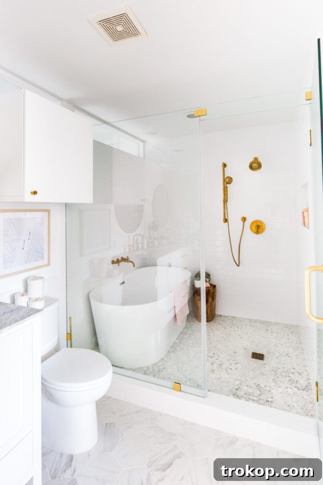 Master Suite Oasis Unveiled 19 Luxurious Double Vanity with Gold Faucets