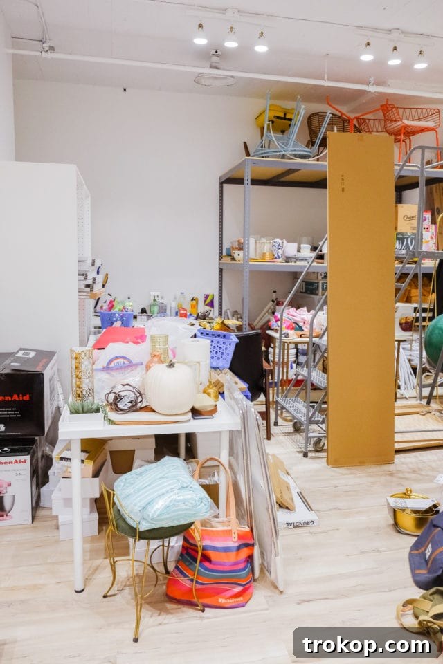 Streamlining Your Life with Jeffrey Phillips 8 Newly expanded studio space filled with boxes and household items