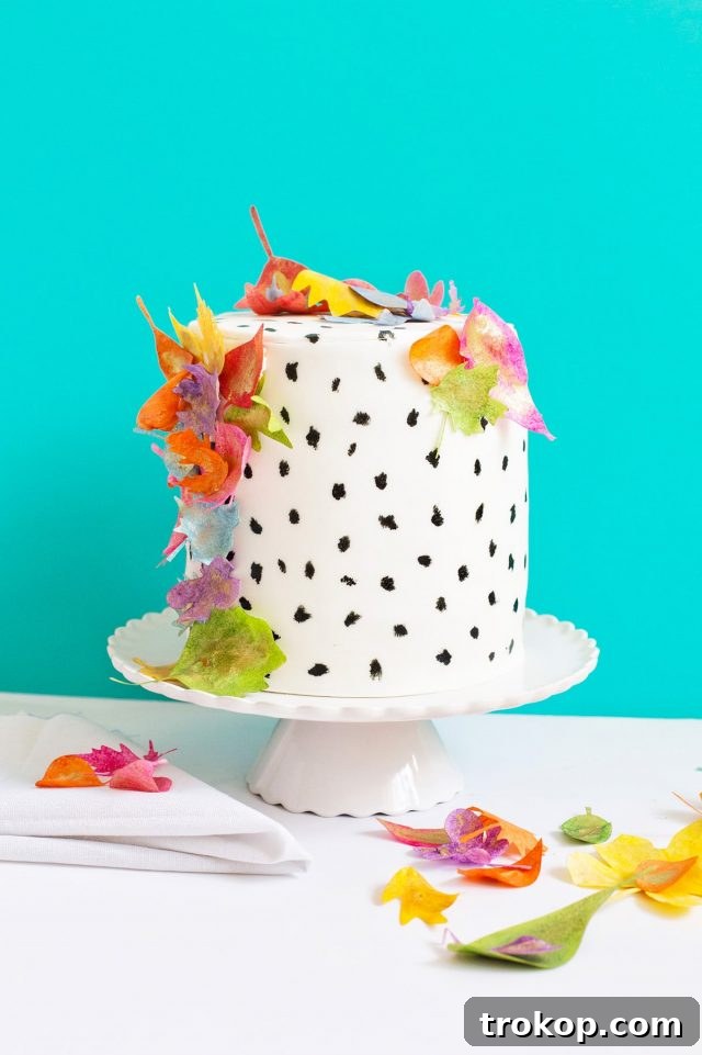 Spiced Chai Cake Adorned with Edible Foliage 11 Finished Spiced Chai Cake