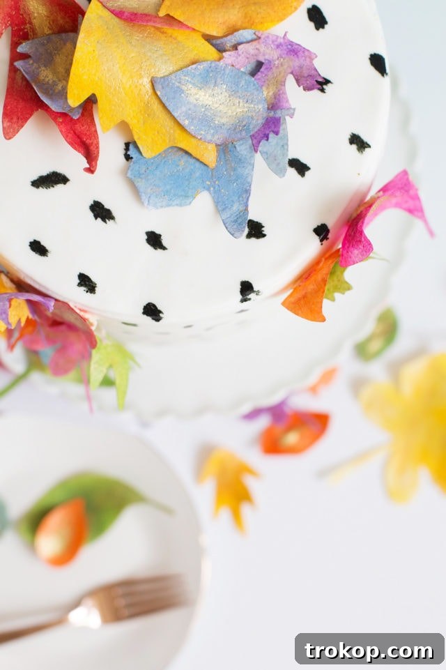Spiced Chai Cake Adorned with Edible Foliage 7 Assembling Spiced Chai Cake Layers