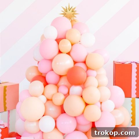 DIY Balloon Garland Tree by Ashley Rose of Sugar and Cloth