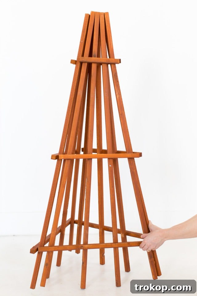 Materials laid out for crafting a DIY balloon tree
