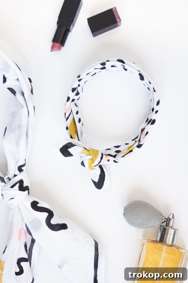 DIY Patterned Neckerchief: A No-Sew Project 2 Patterned DIY No-sew Neckerchief