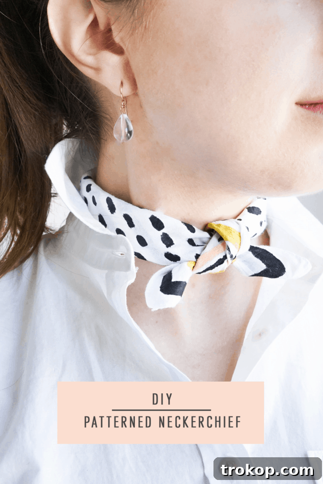 DIY Patterned Neckerchief: A No-Sew Project 10 How it will end up looking