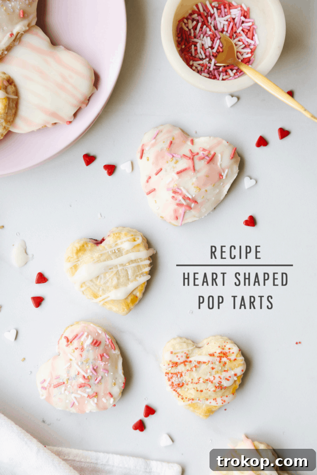 Raspberry Heart Shaped Pop Tarts Recipe by top Houston lifestyle blogger Ashley Rose of Sugar and Cloth