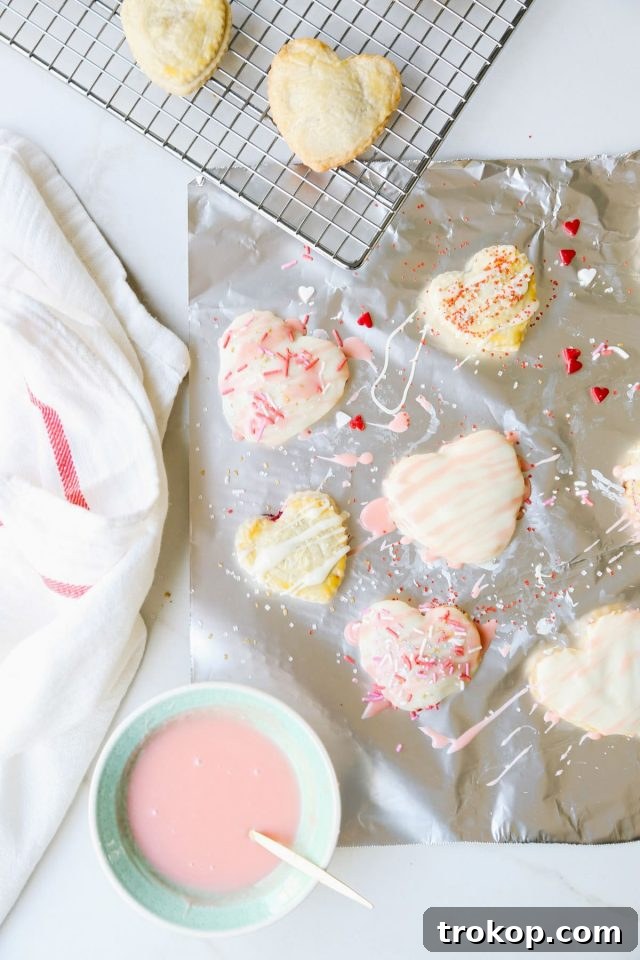 Raspberry Heart Shaped Pop Tarts Recipe by top Houston lifestyle blogger Ashley Rose of Sugar and Cloth