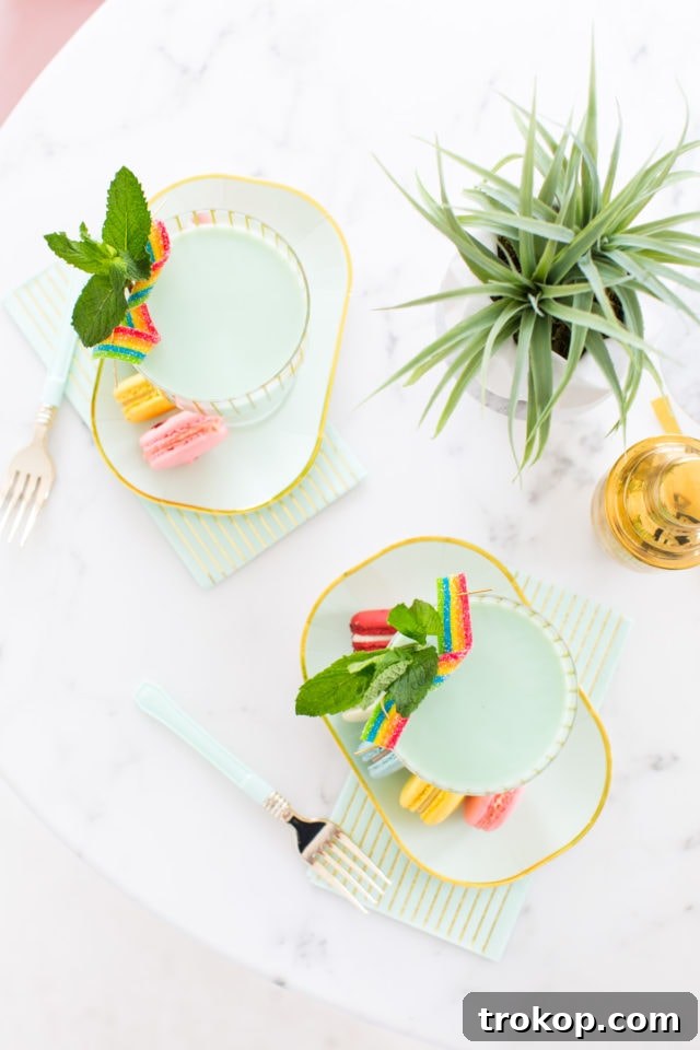 Mint Chocolate Chip Coconut Oasis Cocktail 4 Lucky Coconut Mint Chip Cocktail Recipe by top Houston lifestyle blogger Ashley Rose of Sugar and Cloth