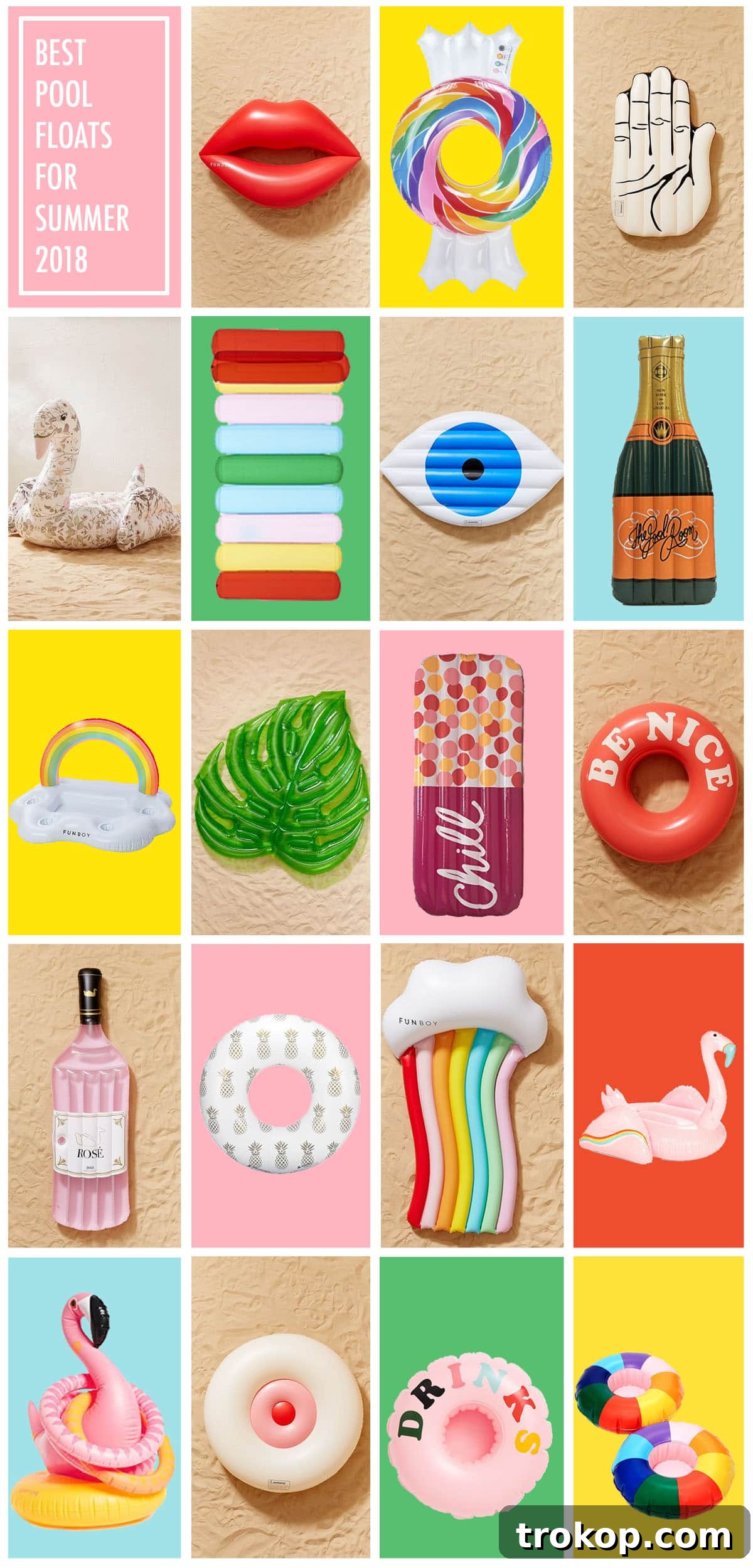 Float Away The Season's Best Pool Floats 2 Collection of colorful and unique pool floats