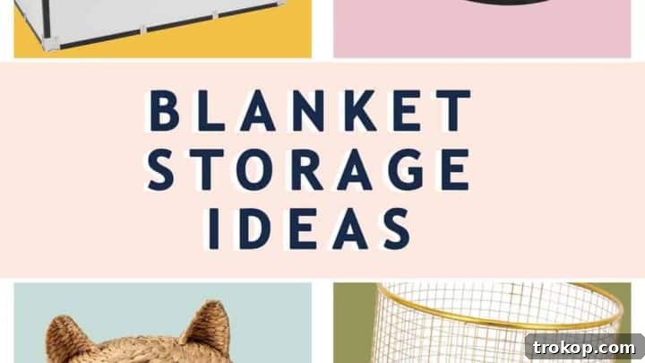 Clever ideas for blanket storage in a home.