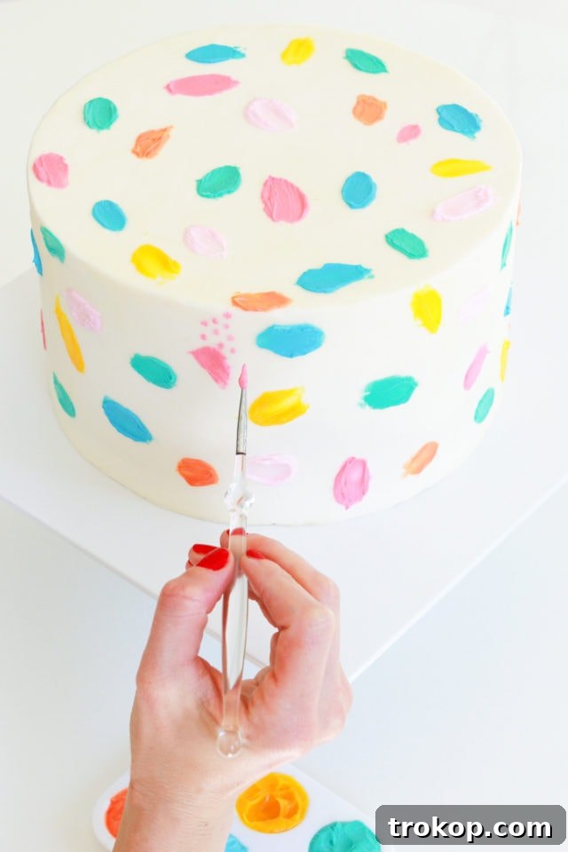 DIY Balloon Cake Topper and Cake Painting Tutorial
Orjinalleştirilmiş başlık:
Elevate Your Cake: A DIY Balloon Topper & Painting Masterclass 15 Step 10 - Adding Intricate Details to a DIY Painted Cake