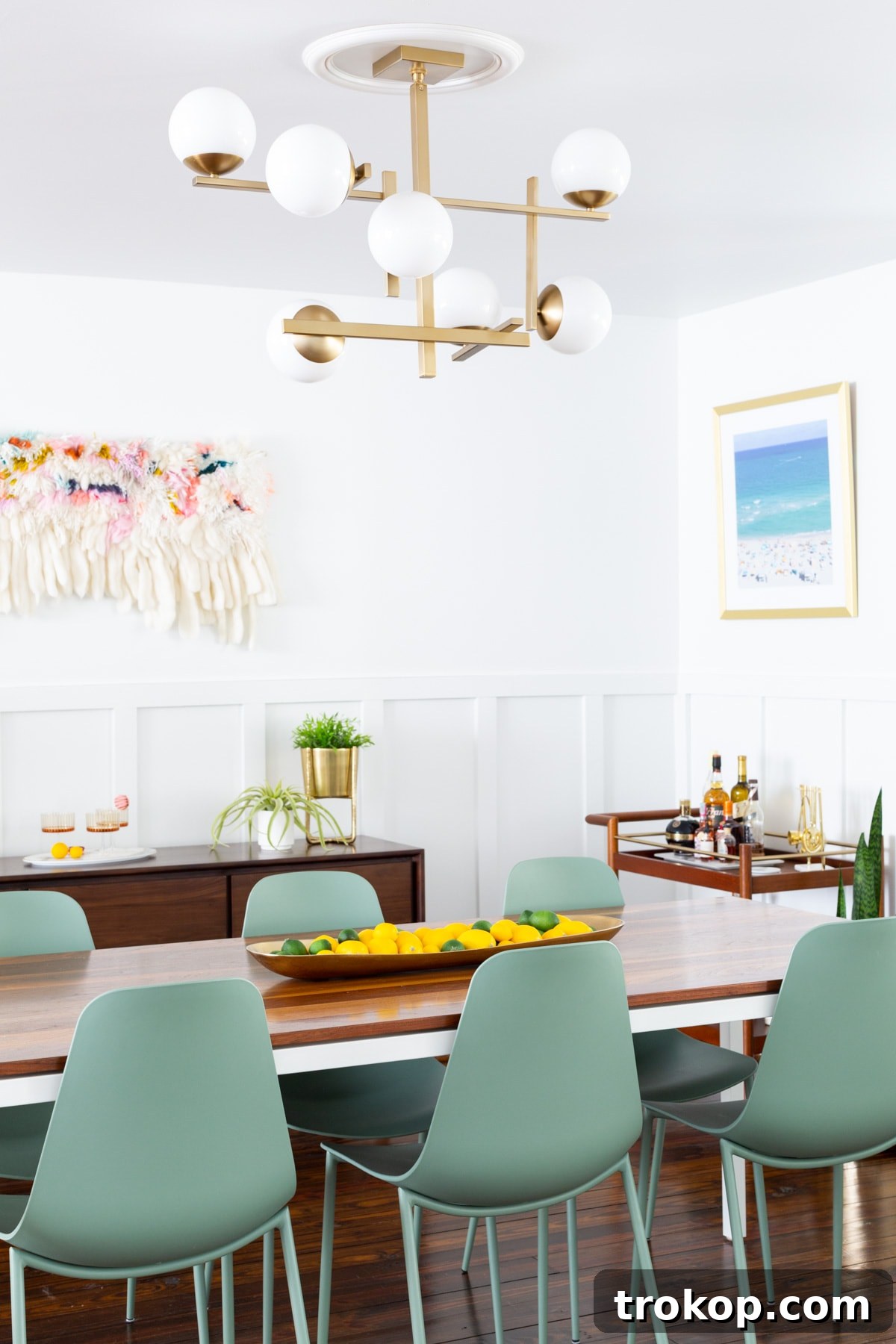 Sugar & Cloth Casa: Our Dining Room Makeover Reveal! - Wider View of Dining Area